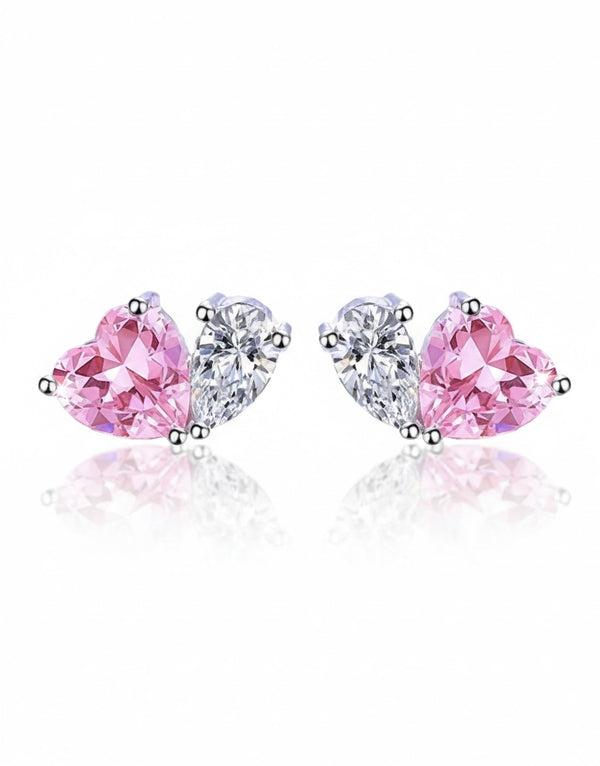 Сребърни обеци - Heartbeat