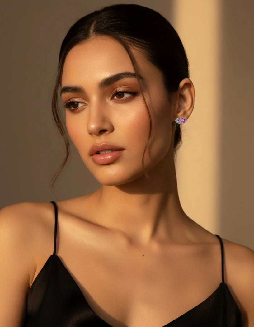 Сребърни обеци - Heartbeat